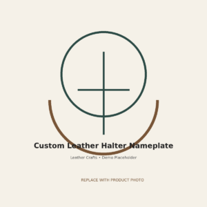 Custom Leather Halter Nameplate - equestrian product